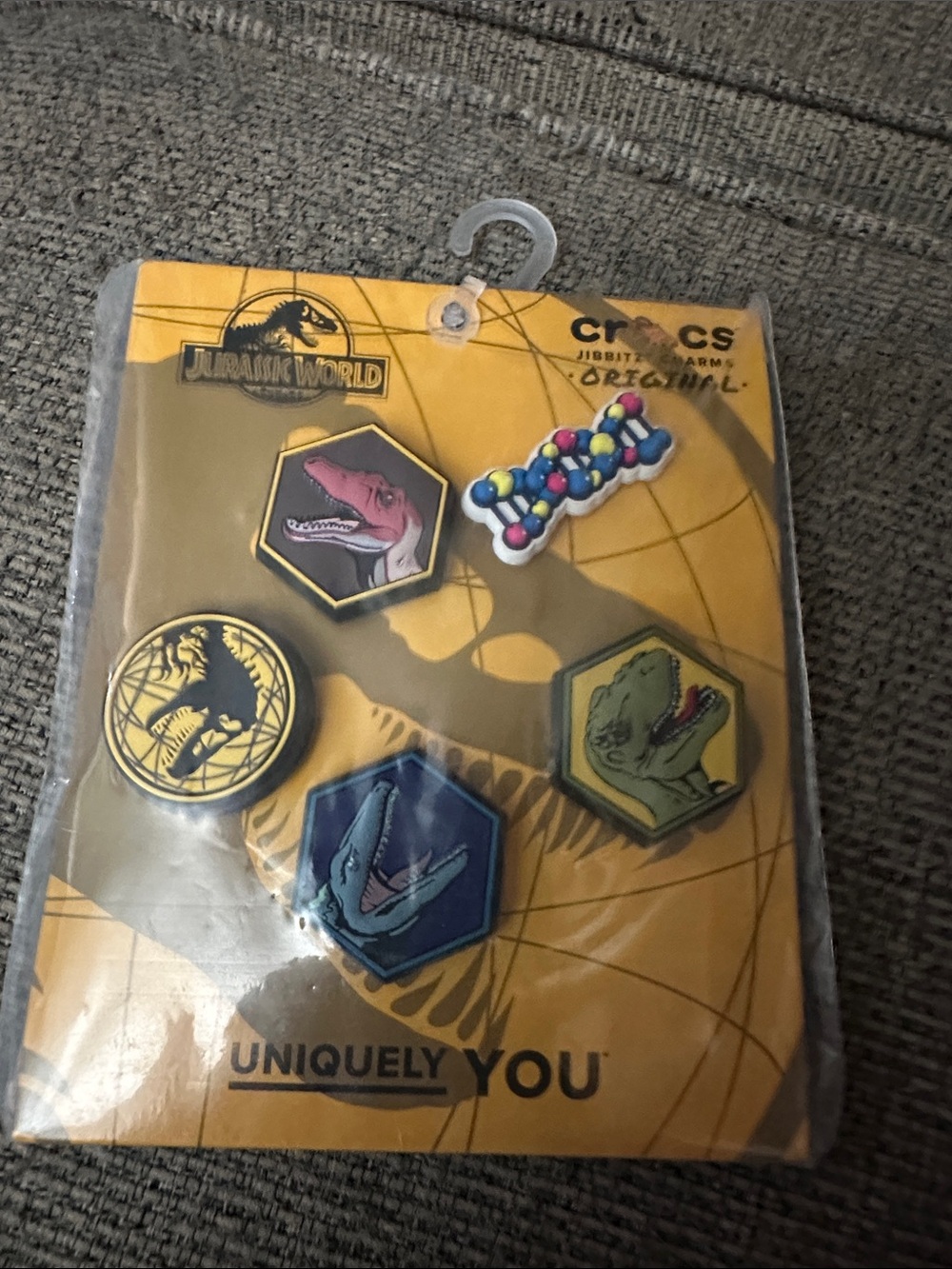 Yellow Dino Crocs Jibbitz Pack Jurassic World